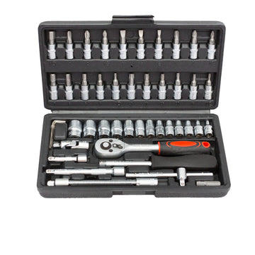 Jeu de douilles 1/4" en coffret plastique S46