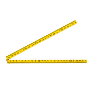 Folding rule, nylon, yellow 1M