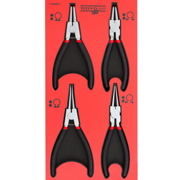 Jeu de pinces à circlips tangentielles 4 pièces en module SOS 3198/53